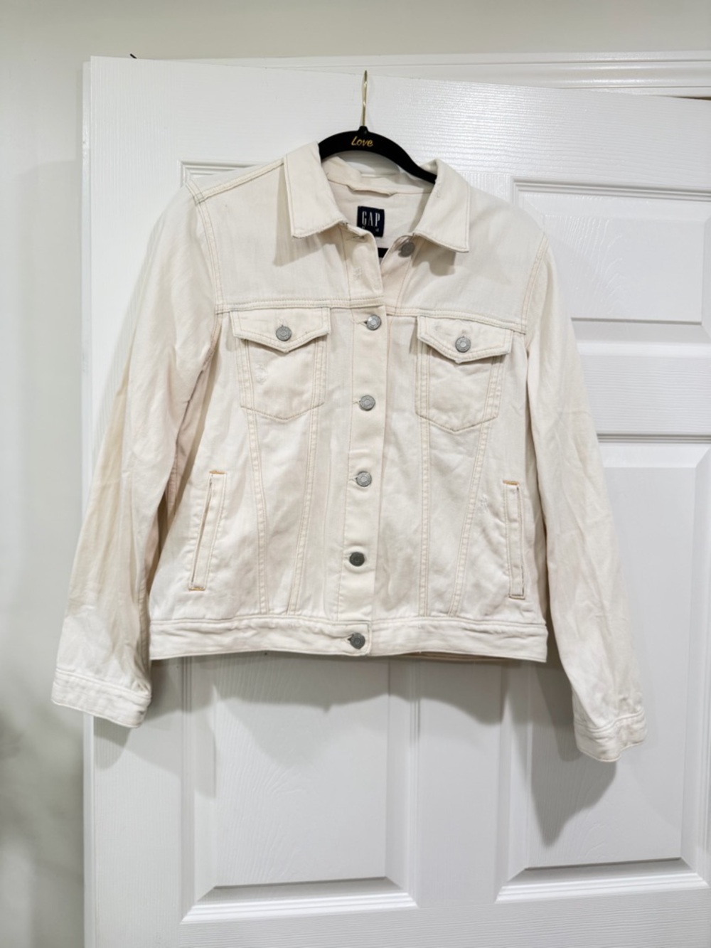 GAP Cream-Colored Women's Denim Jacket